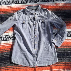 Chambray Button Down Petite by a.n.a